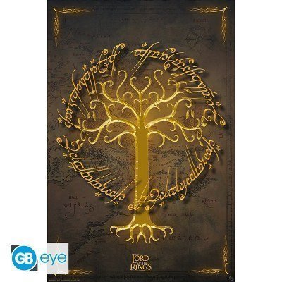 Maxi poster el señor de los anillos arbol blanco
