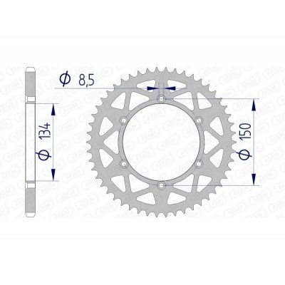 Corona AFAM aluminio ultraligera autolimpiable 17206 - Paso 520 17206N-48