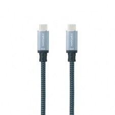 Cable USB 3.1 Tipo-C Nanocable 10.01.4102-COMB/ USB Tipo-C Macho - USB Tipo-C Macho/ Hasta 100W/ 20Gbps/ 2m/ Gris y Negro