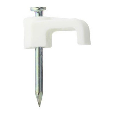 Grapa Cable Paralelo 2x0,75mm Blanca (100und)