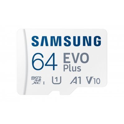SD CARD 64GB Samsung EVO Plus microSDXC UHS-I U1 V10 A1 + SD Adaptador