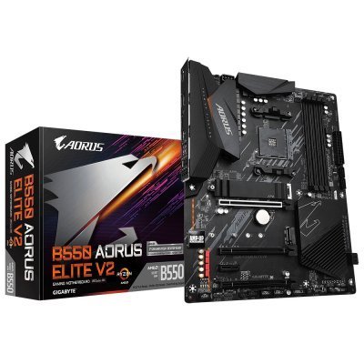 B550 AORUS ELITE V2 Placa base - Procesadores AMD Ryzen 5000, VRM de 12+2 fases, hasta 4733 MHz DDR4, 1xPCIe 4.0 + 1xPCIe 3.0 M.2, LAN 2.5GbE, USB 3.2 Gen 2