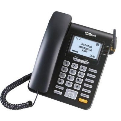 Telefono fijo inalambrico con tarjeta sim maxcom mm28d black - 2g - sim