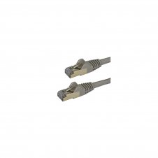 StarTech.com Cable de 0,5m de Red Ethernet RJ45 Cat6a Blindado STP - Cable sin Enganche Snagless - Gris