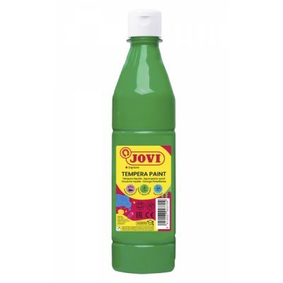 Jovi Tempera Paint Tempera Liquida 500ml - Base Agua - Lista para Usar - Alto Poder Cubriente - Secado Rapido - Excelente Fluidez - Adherencia en Multiples Superficies - Color Verde