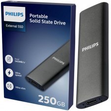 Disco SSD Philips 250GB USB-C/USB 3.0 540MB Ultra Slim Gris (FM25SS031P)