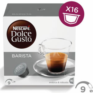 Estuche de cápsulas de café Dolge Gusto Nescafé 12562748, Espresso Barista, arábica y robusta, 16 cápsulas