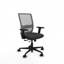 Piqueras y Crespo Haches traslack malla gris bali negro brazos 2D base nailon ruedas 65mm nailon