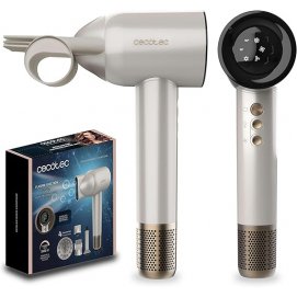 Secador de pelo Cecotec DryGlam Waves Champagne, motor Brushless, Tecnología Plasma Revolucionaria, 1600W, 110000rpm, 4 en 1, cabezales Efecto...