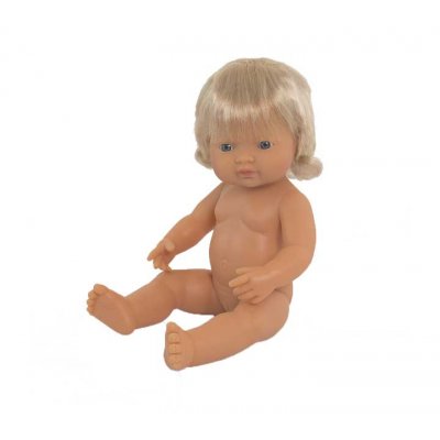 MUÑECO 38CM EUROPEO NIÑA BOLSA MINILAND 31052