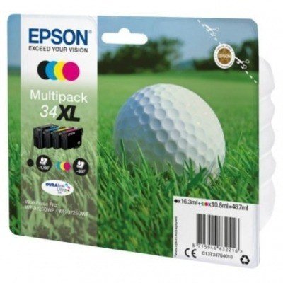 Epson T3476 Pack de 4 Cartuchos de Tinta Originales - C13T34764010