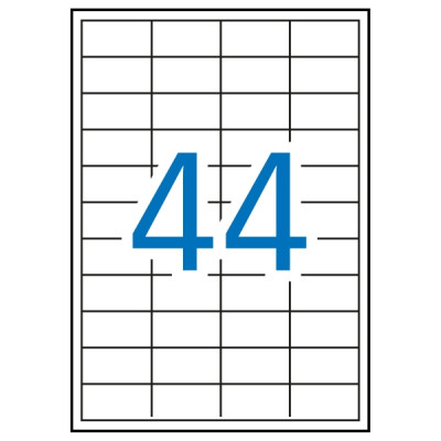 Etiquetas adhesivas Apli 12151 - Pack 4.400 unidades | 48,5 x 25,4 mm | Adhesivo removible | Cantos rectos | Blanco