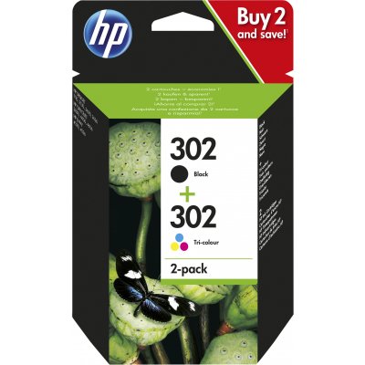 Cartucho de Tinta Original HP nº302 Multipack/ Negro/ Tricolor