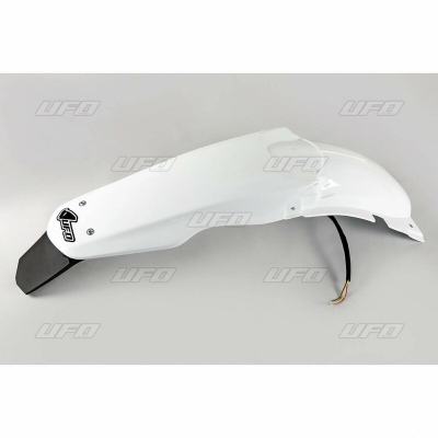 Guardabarros trasero blanco + portamatrículas UFO Suzuki RM125/250 SU03997#041