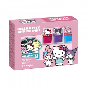 HELLO KITTY AND FRIENDS UÑAS ESTUCHE 3 pz