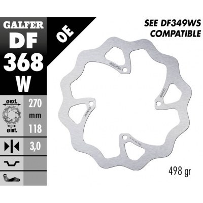 Disco de freno Wave® GALFER DF368W