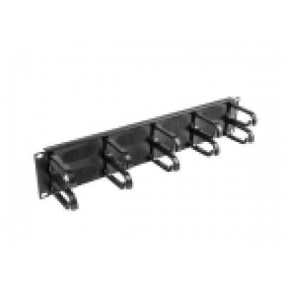 ORGANIZADOR DE CABLES LANBERG 10 ANILLOS 19 2U TIPO B CON CEPILLO NEGRO
