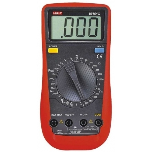 Multimetro Digital 1000Vdc, 600Vac, 10Adc/ac, Temperatura