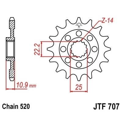 Piñón JT SPROCKETS JTF707.16