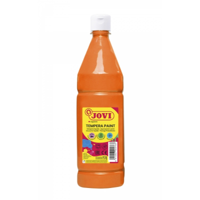 Jovi Tempera Paint Tempera Liquida 1000ml - Base Agua - Lista para Usar - Alto Poder Cubriente - Secado Rapido - Excelente Rendimiento - Facil Aplicacion - Color Naranja