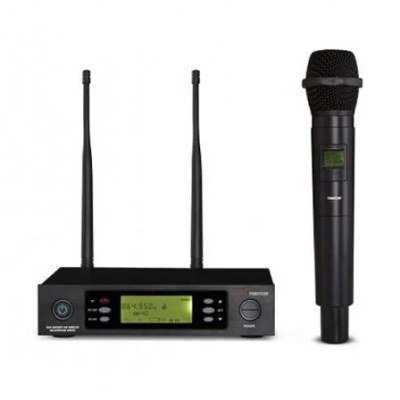 MICRÓFONO INALÁMBRICO DE MANO UHF MSH-887-570 - 32 CANALES - 570-582MHZ - SALIDAS XLR/JACK 6.3MM - RECEPTOR V CC - MICROFONO TRANSMISOR 2*LR6-AA