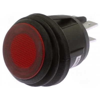Interruptor Basculante 2Ctos. 10A/250Vac Luminoso ROJO 12V