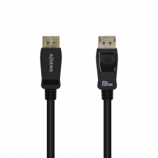 Aisens Cable Displayport certificado V1.4 8k 60hz macho a macho 0.5m negro
