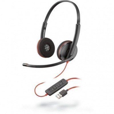Auriculares Plantronics Blackwire C3220/ con Micrófono/ USB/ Negros