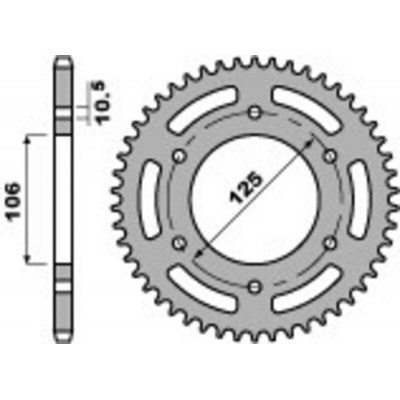 Corona PBR Racing aluminio ultraligero anodizado 4530 - Paso 520 4530.46.LD