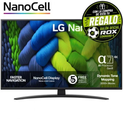 Televisor LG NanoCell AI NANO82 43NANO82A6B 43/ Ultra HD 4K/ Smart TV/ WiFi