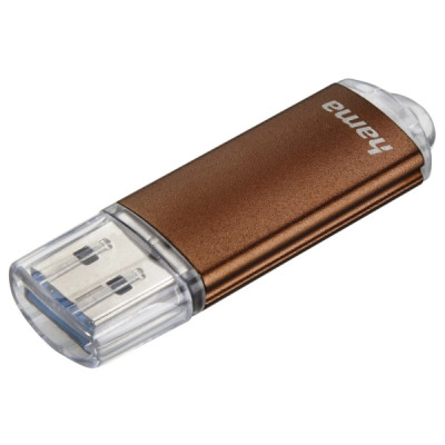Hama Laeta Memoria Pendrive USB 3.0 con Tapa - 256GB de Capacidad - 90Mb/s de Transferencia - Cuerpo Metalico - Color Marron