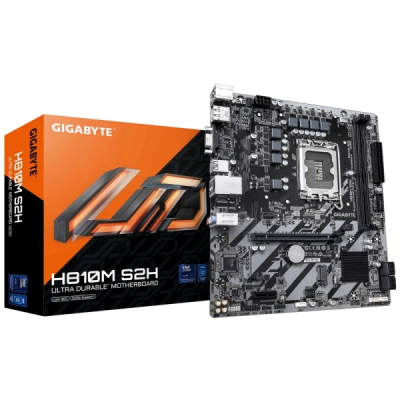 Gigabyte H810M S2H Placa Base Intel 1851 - 2x DDR4 - VGA, HDMI, DisplayPort, VGA - MicroATX