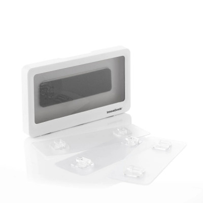 Innovagoods Cashower Funda Impermable de Pared para Movil - Dispositivos hasta 7 - Multifuncion - Tactil - Antivaho - Adhesivo - 19x10x2.8cm - Color Blanco