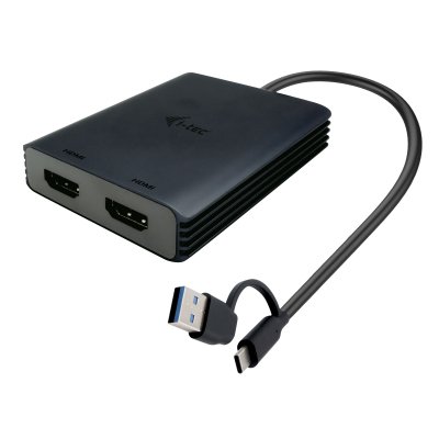 USB-A/USB-C Dual 4K/60 Hz HDMI Video Adapter