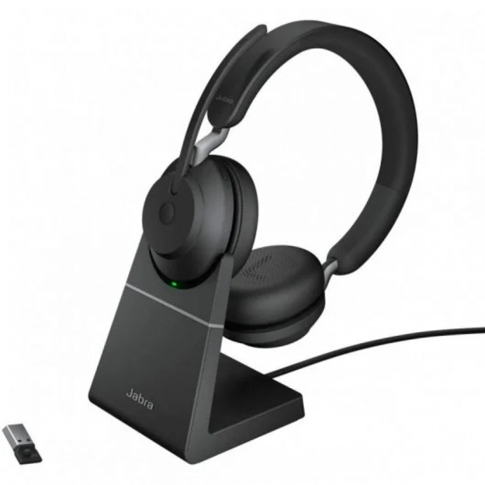 Jabra Evolve2 65 Stereo UC + Ladestation + Link 380 USB-A