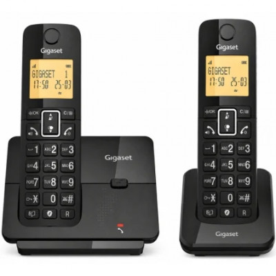 Teléfono Inalámbrico Gigaset Essential 300 DUO/ Negro
