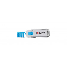 Lindy 40320 bloqueador de puerto Bloqueador de puerto + clave HDMI Azul, Gris Acrilonitrilo butadieno estireno (ABS) 1 pieza(s)