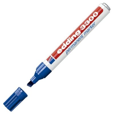 EDDING Marcador permanente 3300 punta biselada trazo 1 a 5mm azul