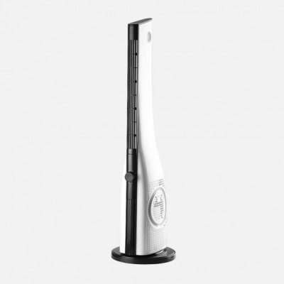 Ventilador De Torre Cebreros Blanco/negro 50w 3velocidades Silencioso Temporizador 89x24x24cm
