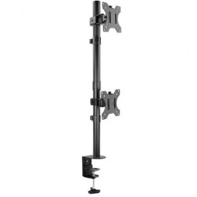 Soporte de Mesa para 2 Monitores TooQ DB1233TNV-B/ Giratorio/ Inclinable/ hasta 8kg