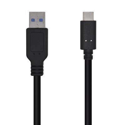 Aisens - Cable Usb 3.1 Gen2 10Gbps 3A, Tipo Usb-C/M-A/M, Negro, 0.5M