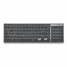 NGS FORTUNE-BT, AZERTY, FR teclado Bluetooth Francés Negro, Plata