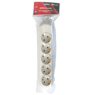 Base Multiple 5 Enchufes Schuko BLANCO
