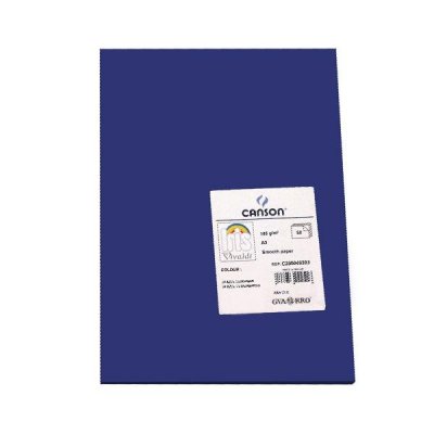 CANSON Pack de 50 Cartulina 185g A3 azul ultramar