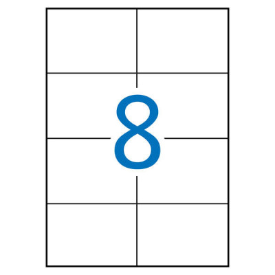 Apli Etiquetas Blancas Permanentes para Laser 105.0 x 74.0mm 250 Hojas