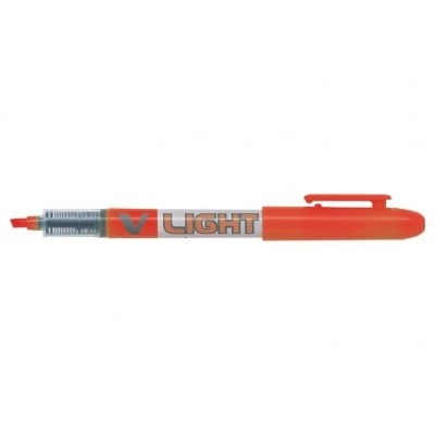 Pilot Rotulador Marcador V-Light - Punta Biselada 3.60mm - Trazo de 3.30mm - Color Naranja