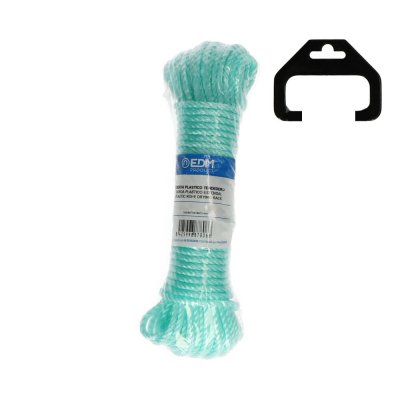 Cordón de plástico verde, calibre 4 mm x 15 m
