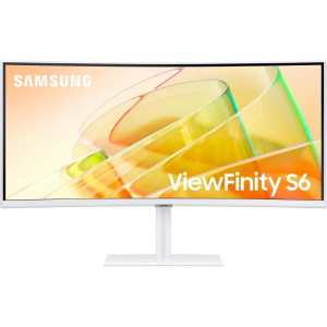 Monitor Profesional Ultraparonámico Curvo Samsung ViewFinity S6 S34C650TAU 34\1/ UWQHD Multimedia Regulable en altura/ Blanco