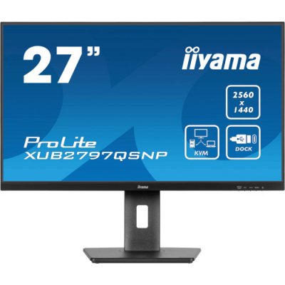 MONITOR IIYAMA PROLITE XUB2797QSNP 27 QHD 1440P - IPS, 100HZ, 1MS, SPEAKERS, DP