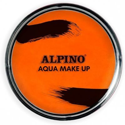 Alpino Aqua Make-up Polvera de Maquillaje Facial Acuarelable - Se Lava con Agua y Jabon - Color Naranja
